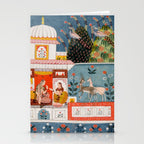 The Lonely Heroine with her Friend Indian Painted Illustration Stationery Card Gallery Image 2