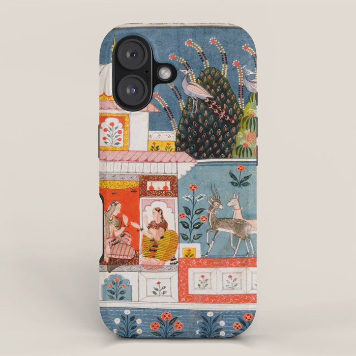 The Lonely Heroine with her Friend Indian Painted Illustration iPhone Case Gallery Image 1