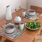 The Lonely Heroine with her Friend Indian Painted Illustration Placemat Gallery Image 2