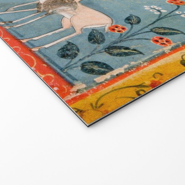 The Lonely Heroine with her Friend Indian Painted Illustration Welcome Mat Gallery Image 2