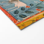The Lonely Heroine with her Friend Indian Painted Illustration Welcome Mat Gallery Image 2