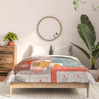 The Lonely Heroine with her Friend Indian Painted Illustration Comforter Gallery Image 3