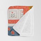 The Lonely Heroine with her Friend Indian Painted Illustration Throw Blanket Gallery Image 3