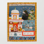 The Lonely Heroine with her Friend Indian Painted Illustration Poster Gallery Image 4