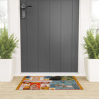 The Lonely Heroine with her Friend Indian Painted Illustration Welcome Mat Gallery Image 3