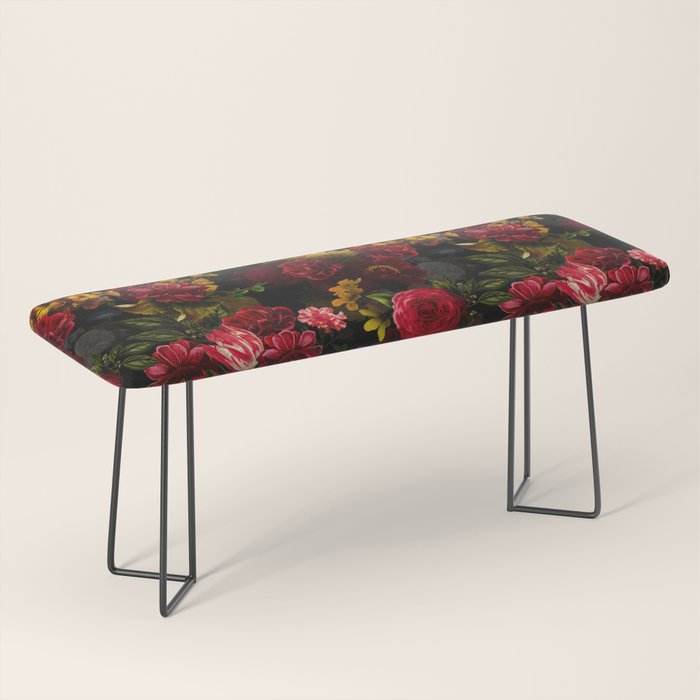 Dutch Vintage Midnight Flower Garden Bench Gallery Image 1