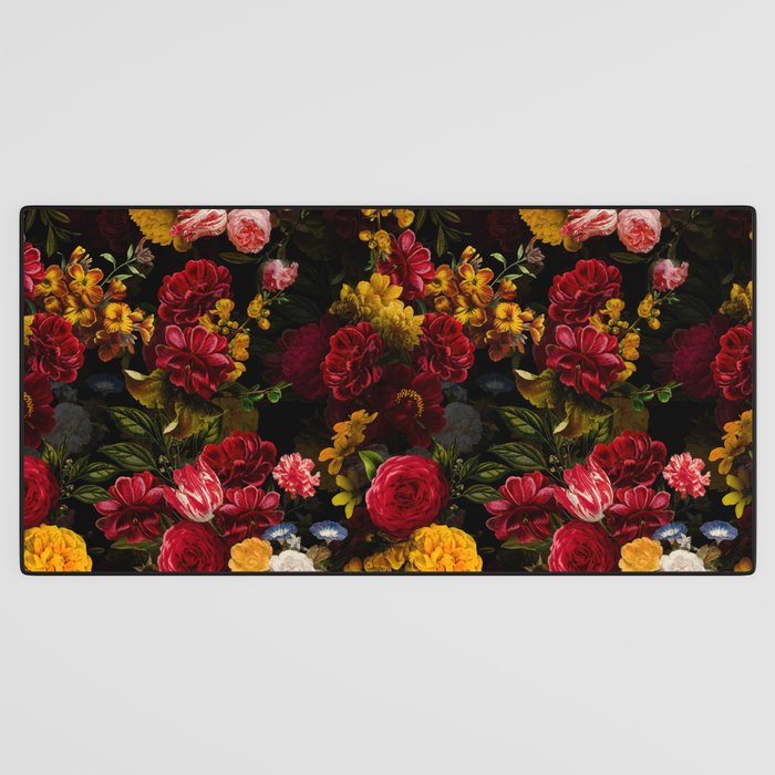 Dutch Vintage Midnight Flower Garden Desk Mat Gallery Image 3