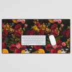 Dutch Vintage Midnight Flower Garden Desk Mat Gallery Image 1