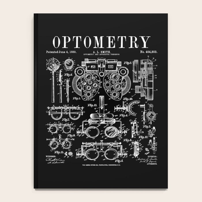 Optometrist Optometry Eye Doctor Tools Vintage Patent Print Notebook Gallery Image 4