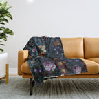 Night Garden XXXIII Throw Blanket Gallery Image 1