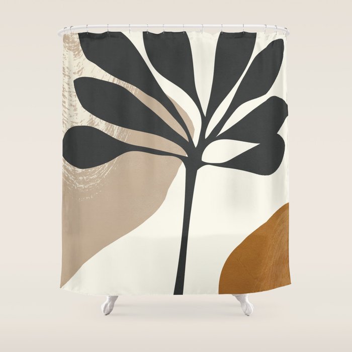 Abstract Art Plant2 Shower Curtain Gallery Image 1