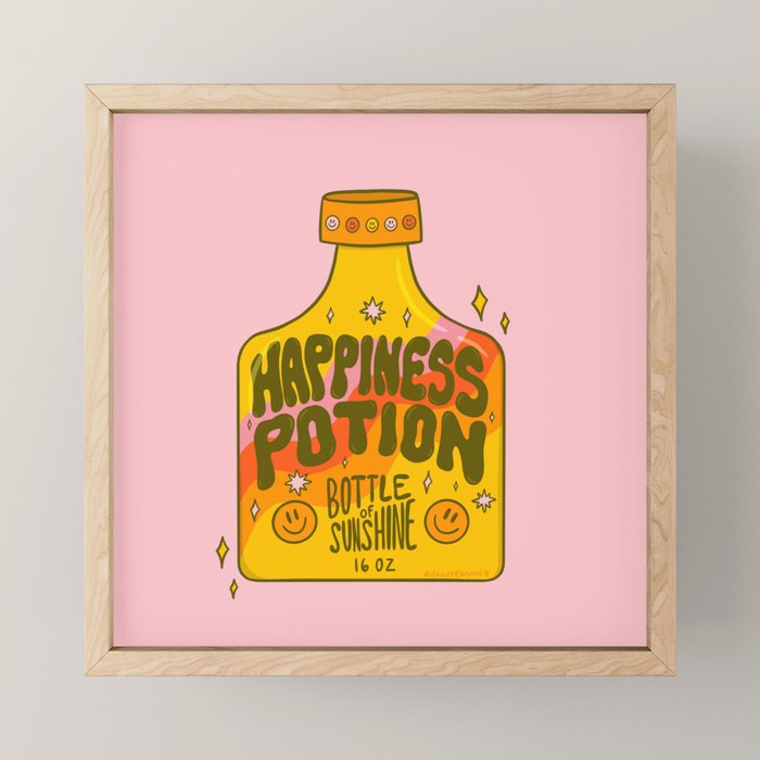 Happiness Potion Mini Art Print Gallery Image 1