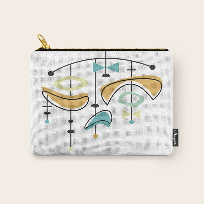 Mid Century Modern Abstract Atomic Age Carry All Pouch Gallery Image 1