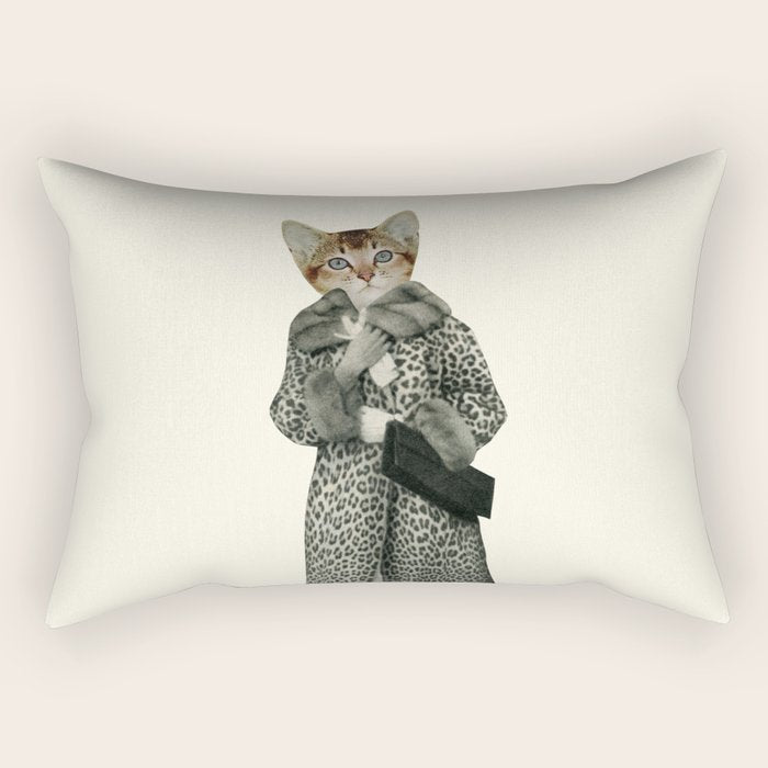 Kitten Dressed as Cat Rectangular Pillow Gallery Image 1
