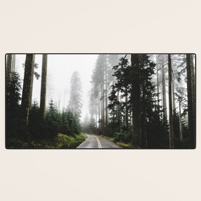 Foggy Forest Road - Pacific Northwest Travel Desk Mat Gallery Image 3