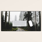 Foggy Forest Road - Pacific Northwest Travel Desk Mat Gallery Image 1