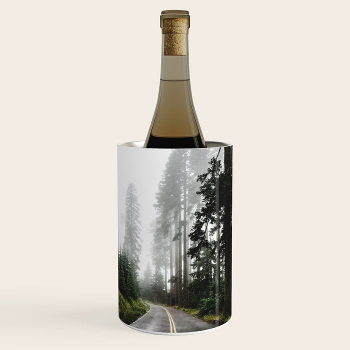 Foggy Forest Road - Pacific Northwest Travel Wine Chiller Gallery Image 1