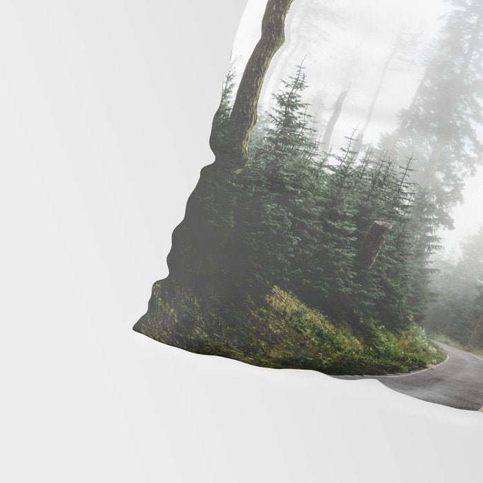 Foggy Forest Road - Pacific Northwest Travel Pillow Sham Gallery Image 4