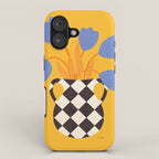 Tulips and vase of squares and diamonds iPhone Case Gallery Image 1