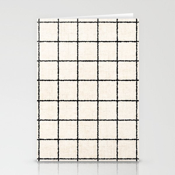 LINEN GRID Stationery Card Gallery Image 1