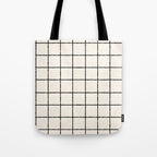 LINEN GRID Tote Bag Gallery Image 1