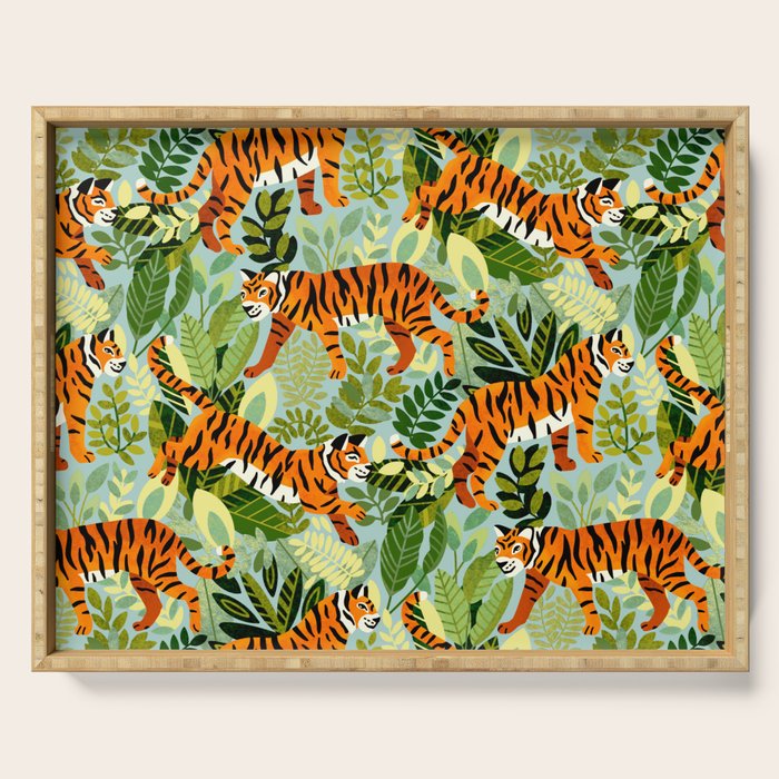 Bright Bengal Tiger Jungle Serving Tray Gallery Image 1