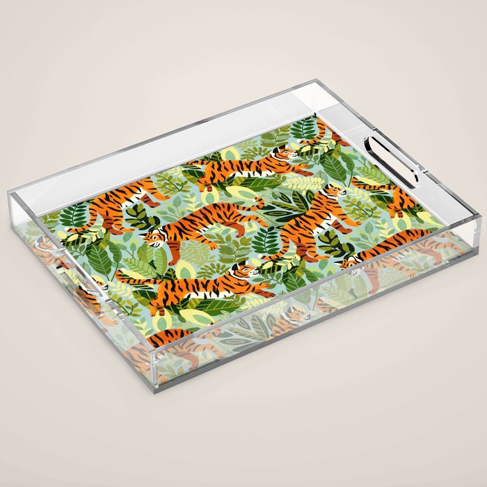 Bright Bengal Tiger Jungle Acrylic Tray Gallery Image 1