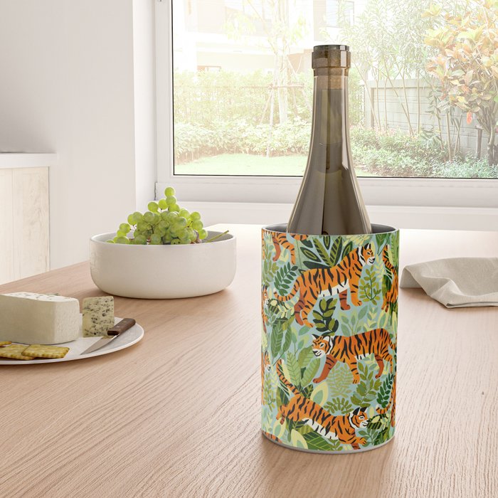 Bright Bengal Tiger Jungle Wine Chiller Gallery Image 4