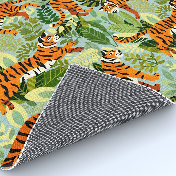 Bright Bengal Tiger Jungle Rug Gallery Image 4
