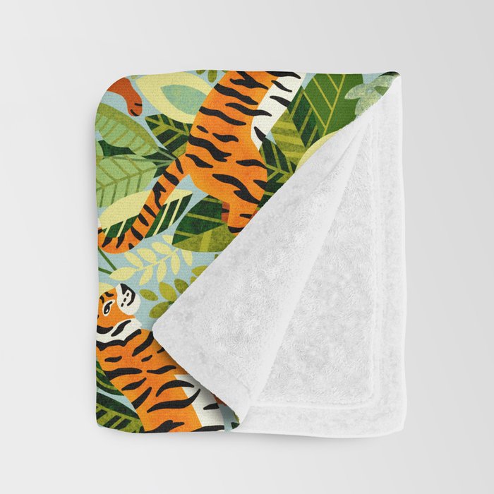 Bright Bengal Tiger Jungle Throw Blanket Gallery Image 3