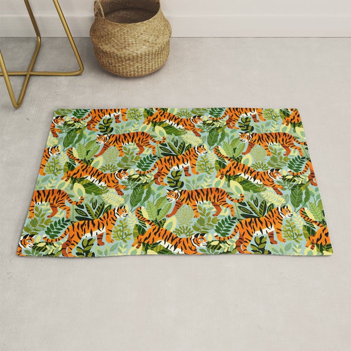 Bright Bengal Tiger Jungle Rug Gallery Image 1