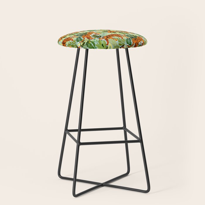 Bright Bengal Tiger Jungle Stool Gallery Image 1