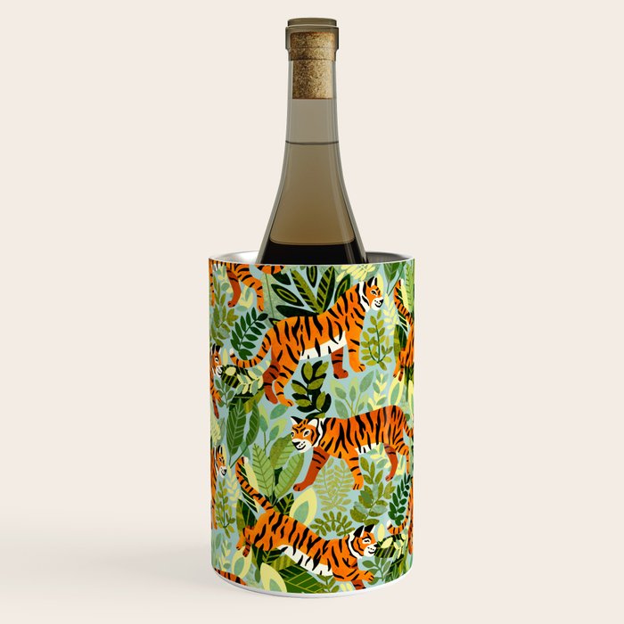Bright Bengal Tiger Jungle Wine Chiller Gallery Image 1