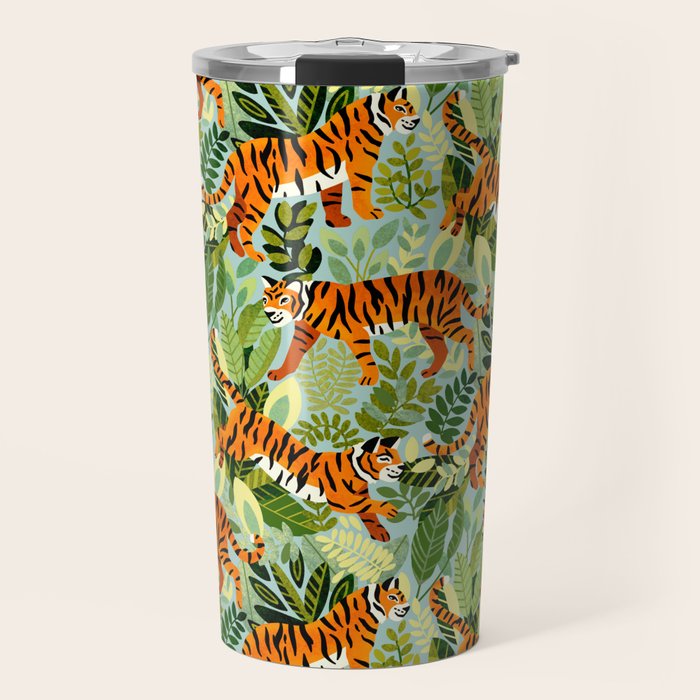 Bright Bengal Tiger Jungle Travel Mug Gallery Image 1
