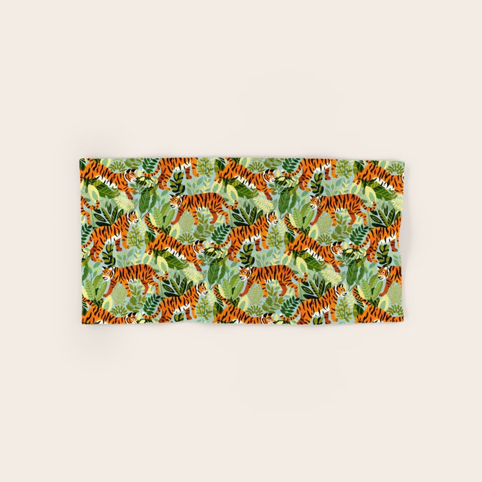 Bright Bengal Tiger Jungle Bath Towel Gallery Image 1