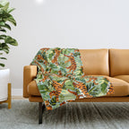 Bright Bengal Tiger Jungle Throw Blanket Gallery Image 1