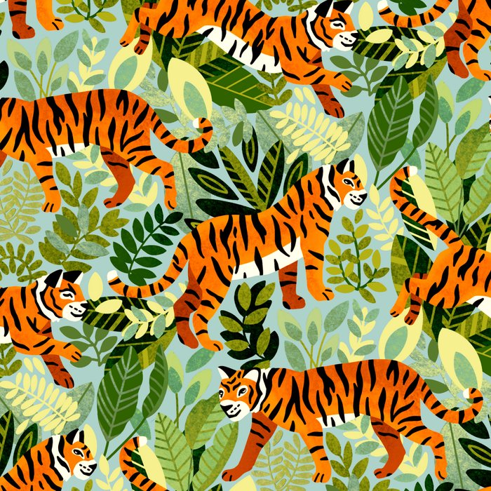 Bright Bengal Tiger Jungle Coffee Mug Gallery Image 2