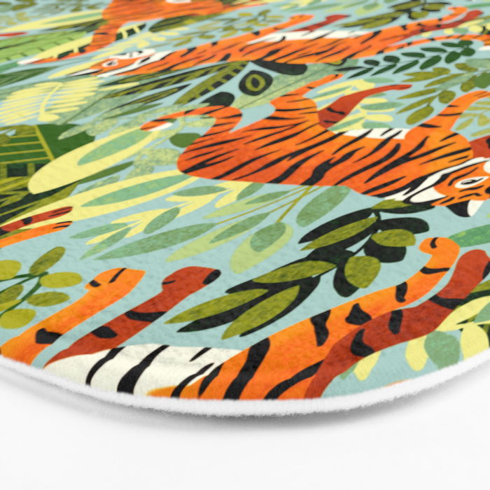 Bright Bengal Tiger Jungle Bath Mat Gallery Image 3