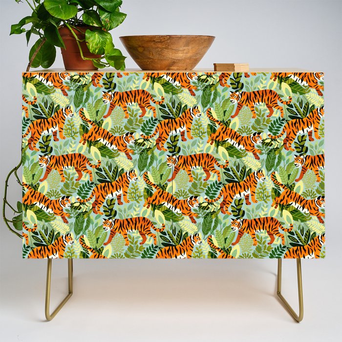 Bright Bengal Tiger Jungle Credenza Gallery Image 1