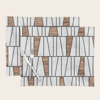 Mid-Century Modern Pattern No.4 - Concrete and Wood Placemat Gallery Image 1
