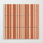 Classic Stripes XLVII - Brick Red Wood Wall Art Gallery Image 1