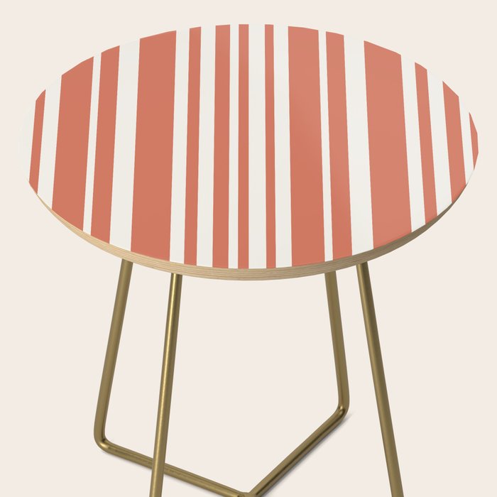 Classic Stripes XLVII - Brick Red Side Table Gallery Image 2