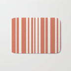 Classic Stripes XLVII - Brick Red Bath Mat Gallery Image 1