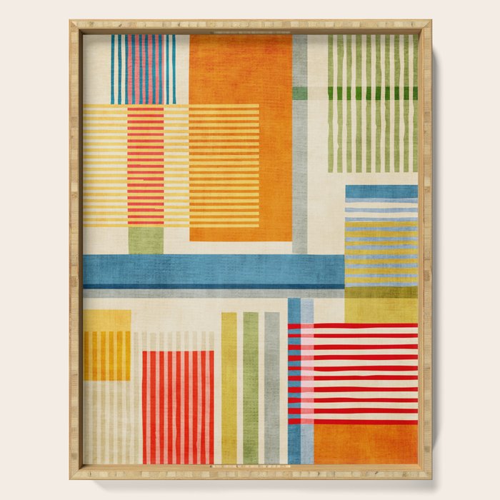 Colorful Geometric Modern Design Art I Serving Tray Gallery Image 1