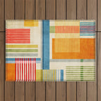 Colorful Geometric Modern Design Art I Outdoor Rug Gallery Image 1