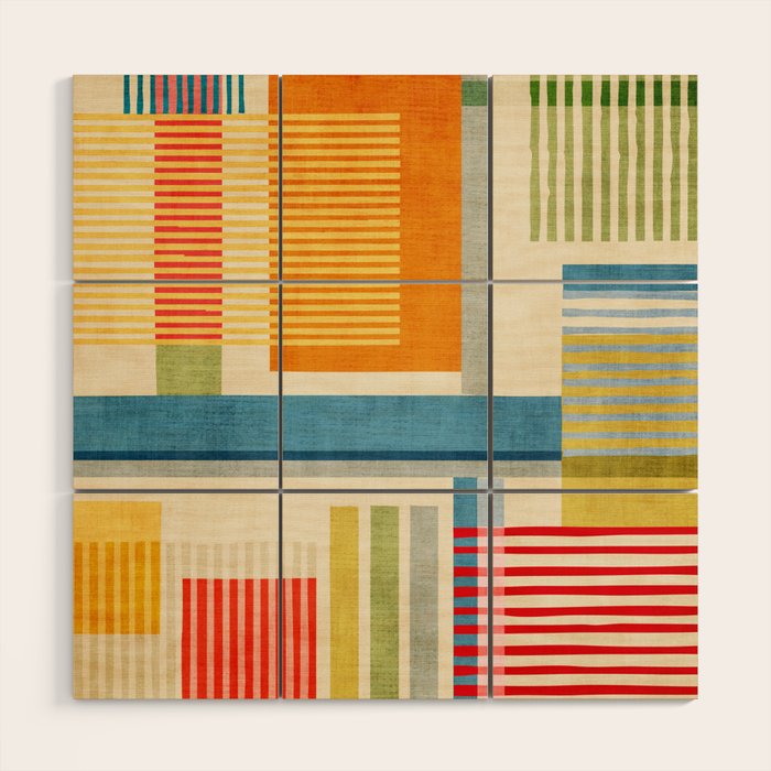 Colorful Geometric Modern Design Art I Wood Wall Art Gallery Image 1