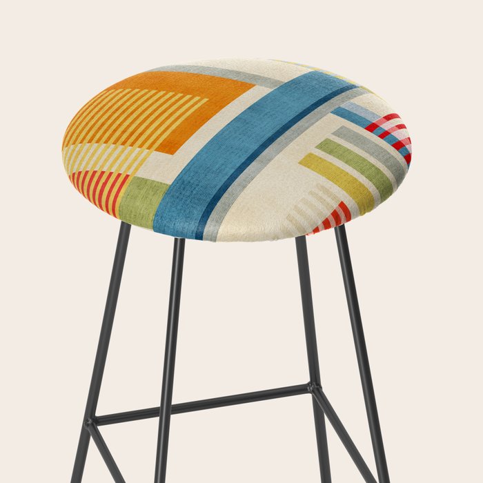 Colorful Geometric Modern Design Art I Stool Gallery Image 2