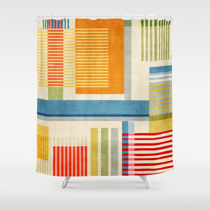 Colorful Geometric Modern Design Art I Shower Curtain Gallery Image 1