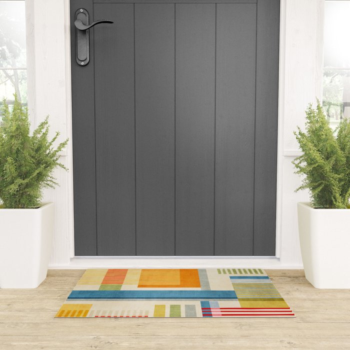 Colorful Geometric Modern Design Art I Welcome Mat Gallery Image 3