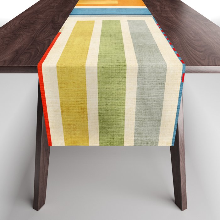 Colorful Geometric Modern Design Art I Table Runner Gallery Image 1